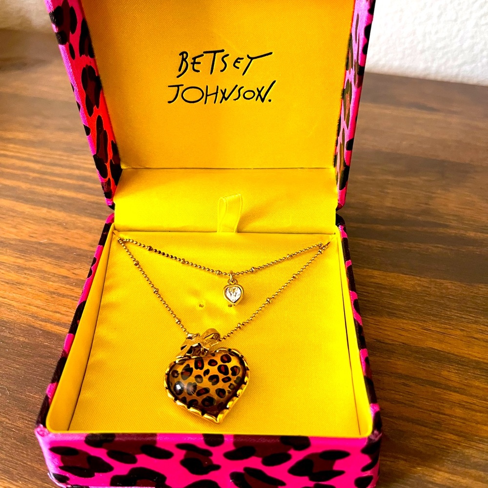 Betsy Johnson Leopard Necklace